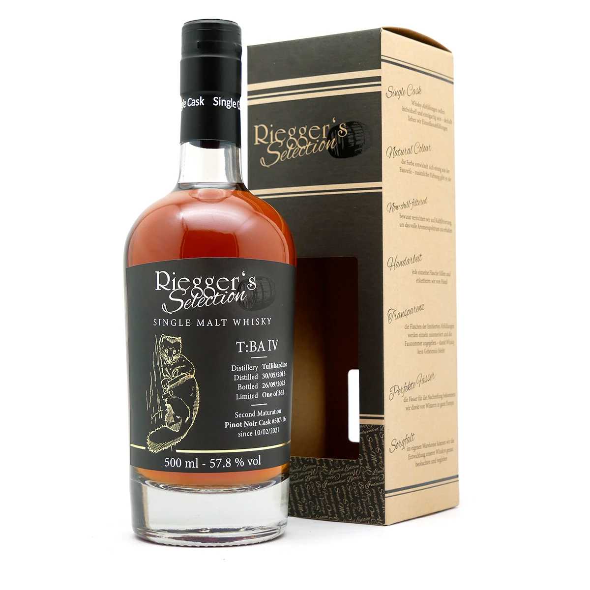 T:BA 4 - Tullibardine 2013 Pinot Noir Cask - Riegger's Selection (57,8 % vol)