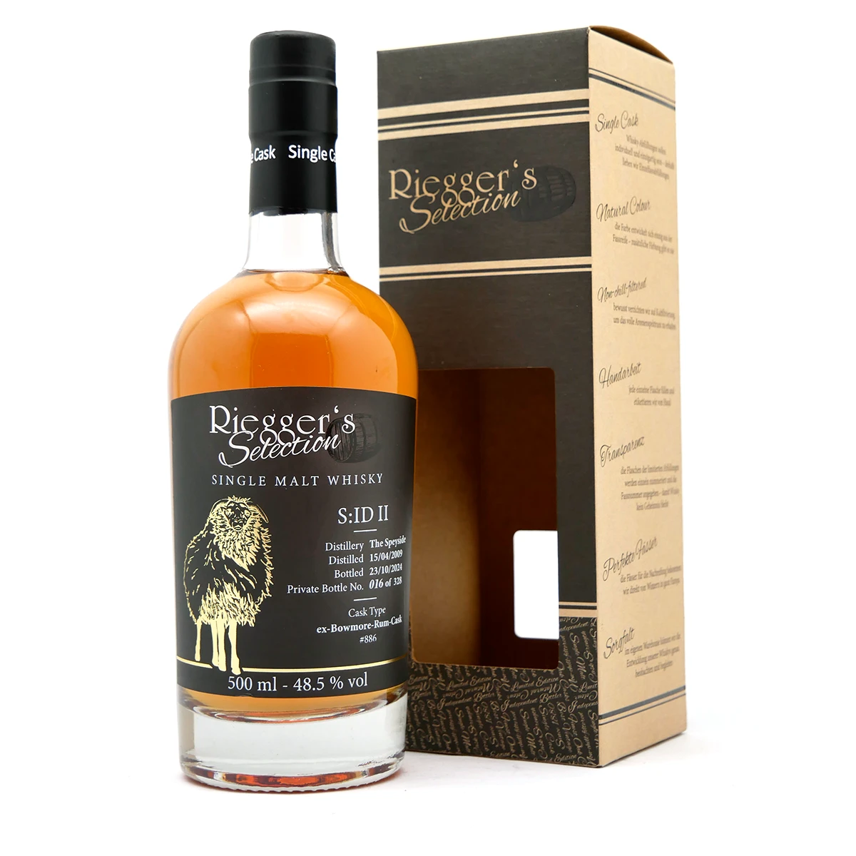 S:ID 2 - The Speyside 2009 Ex-Bowmore-Rum-Cask - Riegger's Selection (48,5 % vol)