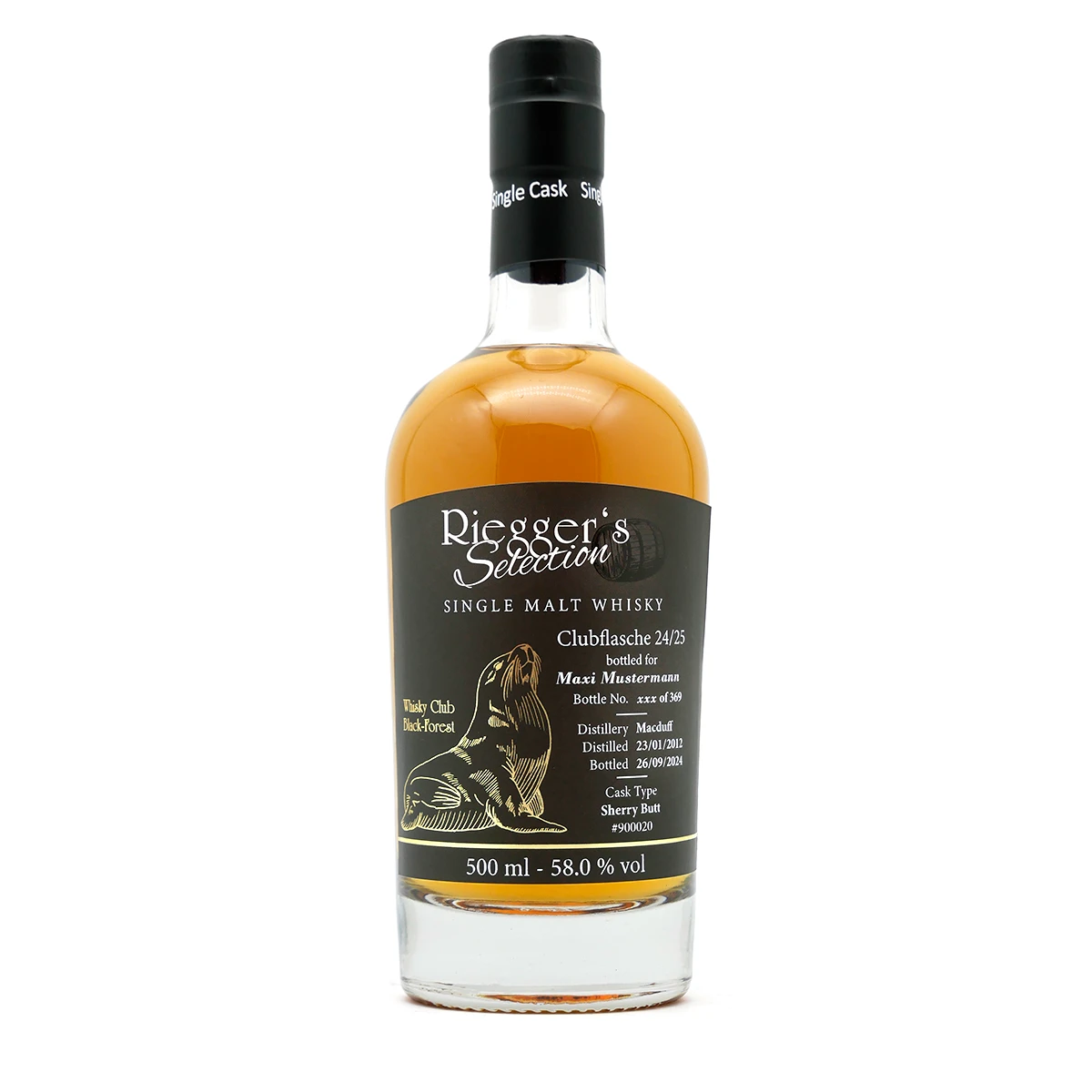 Whiskyclub-Flasche 2024: Macduff 2012 Sherry Butt - Riegger's Selection (58,0 % vol)