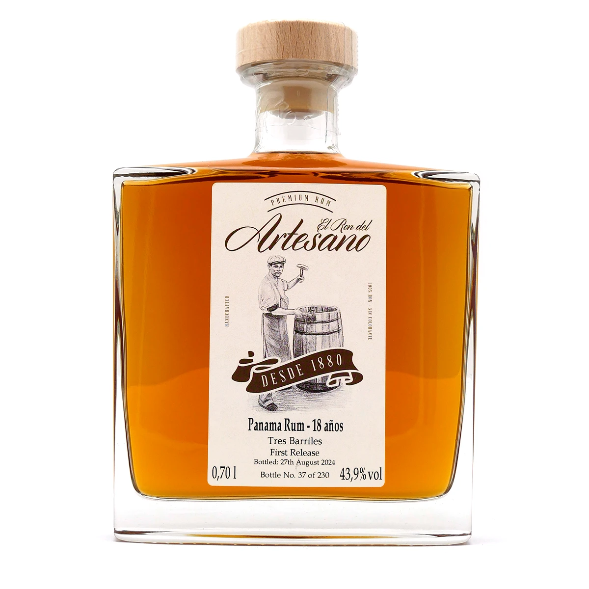 Ron Artesano 18 Jahre TRES BARRILES First Release 43,9 % vol - Panama Rum