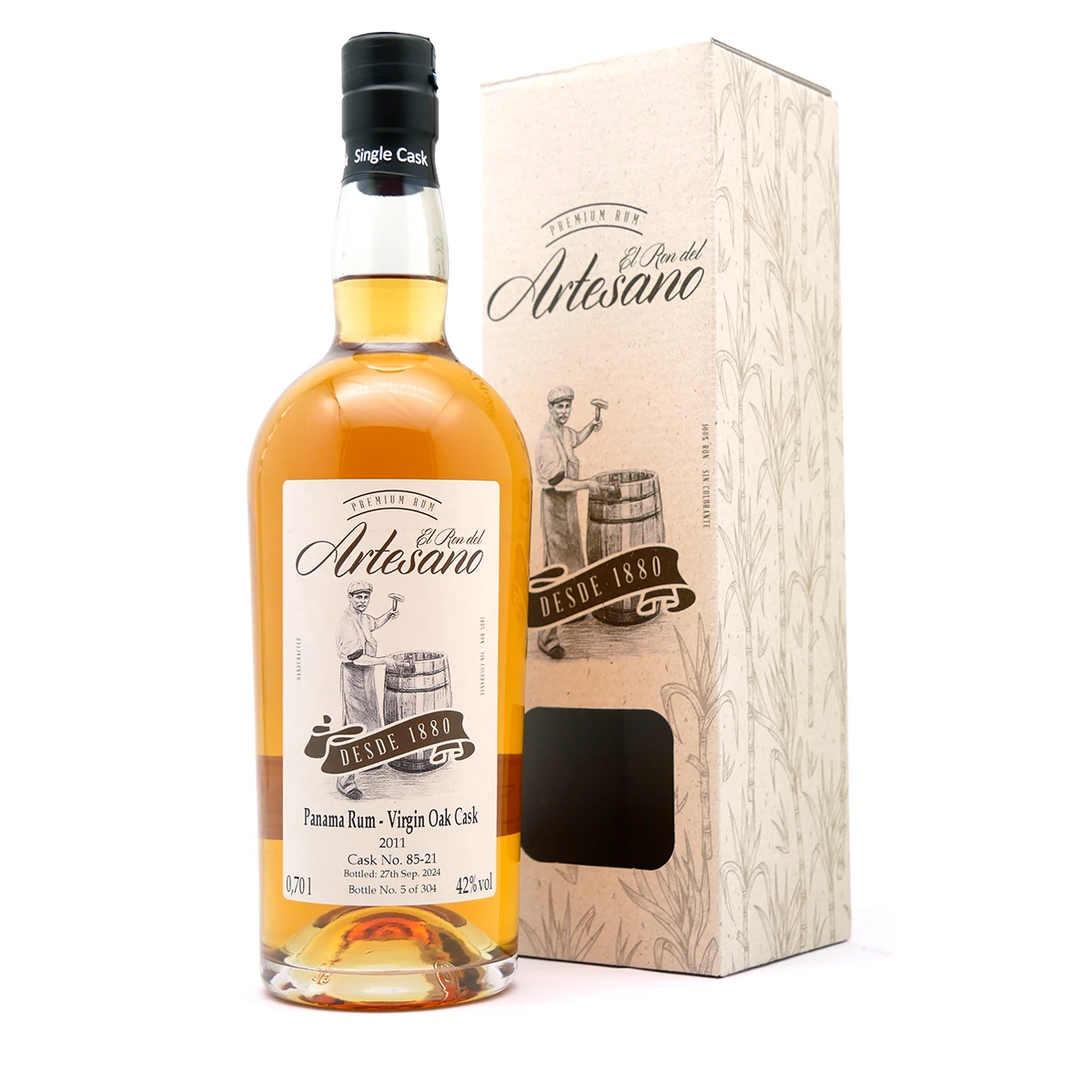 Ron Artesano 2011 VIRGIN OAK 42 % vol - Panama Rum